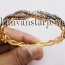 Victorian Inspire 3.85 Ctw Rose Cut Diamond .925 Silver Bracelet /Bangle CSJ7317