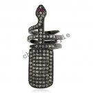 Victorian/Antique Look 2.20CT Rose Cut Diamond 925 Silver Nail Ring @ 180417