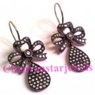 Vintage/Victorian Inspire 2.40Ct Rose Cut Diamond Sterling Silver Earring CSJ