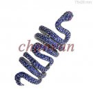 Vintage Repro. Snake Handmade Sapphire 925 Sterling Silver Knuckle Ring @CSJ241