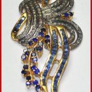 Vintage/Antique Look 2.12Ct Rose Cut Diamond 925 Silver Sapphire Pendant CSJ815