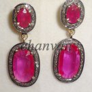 Vintage Style 2.00Ct Rose Cut Diamond 925 Silver Women Gift Earring @CSJ 414