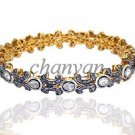 Edwardian Vintage Look 5.80Ct Rose Cut/Polky Diamond 925 Silver Bracelet CSJ449