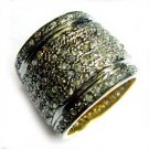 Antique Look Handcraft 3.00CT Rose Cut Diamond Sterling Silver Band Ring CSJ0711