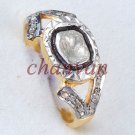 Vintage Artisan Handmade Rose Cut 925 Sterling Silver Polky Wedding Gift Ring US