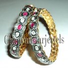 Victorian Look 8.50 Ctw RoseCut Diamond .925 Silver Ruby Bracelet @CSJ222