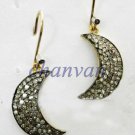 Moon !Vintage/Antique Look 2.00Ct Rose Cut Diamond 925 Silver Earring@CSJewels
