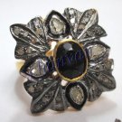 Antique/Vintage Style Artisan 0.56CT Rose Cut/Polky Diamond 925 Silver Ring C229