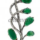 Vintage Reproduction Handmade 2.90Ct Rose Cut Diamond 925 Silver Brooch/Pin @CSJ