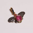 Vintage LookDeco 2.0Ct RoseCut Diamond Sterling Silver Butterfly Pendant @CSJ225