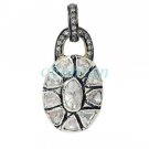 Antique Look Deco 1.30Ct Rose Cut/Polki Diamond Sterling Silver Pendant  @CSJ293