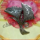 Victorian/Vintage Inspire 2.99Ctw Rose Cut Diamond Sterling Silver Brooch @CSJ43