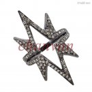 Vintage/Antique Handmade Rose Cut Diamond 92.5% Silver Unique Pave Ring @CSJ 201