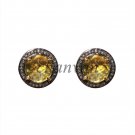 Vintage/Antique Look 0.60 Ct Rose Cut Diamond Sterling Silver Topaz Stud Earring