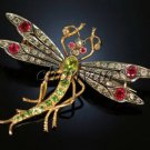 Handmade Victorian Look Rose Cut Diamond 925 Silver Ruby Pendant/Brooch CSJ601