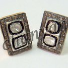 Victorian Inspired 1.38CT Rose Cut/Polky Diamond 925 Silver Party Earring CSJ208