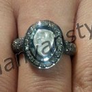 Antique Finish 0.75Ct Rose Cut/Polky Diamond 925 Silver Fabulous Ring CSJ2691