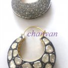 Victorian Look  Rose Cut Diamond and Polki 925 Silver TWO IN ONE Earring CSJ