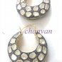 Victorian Look Rose Cut Diamond and Polki 925 Silver TWO IN ONE Earring CSJ