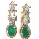 Victorian Vintage Antique Look 2.0Ct Rose Cut Diamond 925 Silver Earring EBayCS