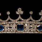 Princess Antique INSP 9.20Ct Rose Cut Diamond Sterling Silver Tiara Crown CSJ217