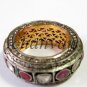 Vintage Antique Look Handmade Rose Cut Diamond Polky 925 Silver Band Ring CSJ705