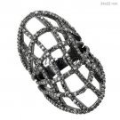 Vintage/Antique INSP Handmade 3.20Ct Rose Cut Diamond Sterling Silver Pave Ring
