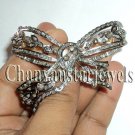 Victorian/Vintage Inspire 3.85Ct Rose Cut Diamond Sterling Silver Brooch @CSJ248