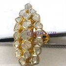 Vintage Antique Look 1.64Ct Rose Cut Polky Diamond 925 Silver Long Ring @CSJ661