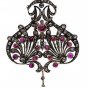 Antique/Victorian Style 2.20 Ct Rose Cut Diamond 92.5% Silver Pendant/Brooch/Pin