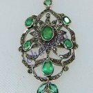 Vintage/Victorian Look 1.24Ct Rose Cut Diamond Sterling Silver Pendant @Ebay254