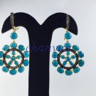 Vintage Look 1.608C Rose Cut Diamond Sterling Silver Torquoise Earring @CSJ Ebay