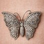 Vintage Antique Style 3.0Ct Rose Cut Diamond 925 Silver Butterfly Brooch Pin