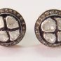 Edwardian Vintage Style Rose Cut Diamond 92.5% Silver Polki Earring @csj610