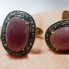 Victorian/Vintage Look Rose Cut Diamond 925 Silver Cufflinks Men's Jewelry CSJ02