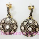 Vintage/ Antique Look Rose Cut Diamond Sterling Silver Polky Earring csj120517