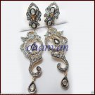 Vintage Style 2.85Ct  Rose Cut Diamond 925 Silver Polki Antique Look Earring CSJ
