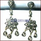 Vintage/ Antique Look 2.51C Rose Cut/ Polky Diamond Sterling Silver Earring @CSJ