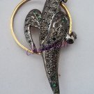 Vintage Reproduction 0.82C Rose Cut Diamond 925 Silver Gemstone Fine Brooch @CSJ