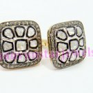 Vintage Repro.2.62Ct Rose Cut/Polky Diamond Sterling Silver Party Cufflink CSJ22