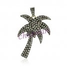 Palm Tree!! Vintage Look 1.5 Ct Rose Cut Diamond Sterling Silver Unique Pendant
