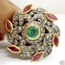 Victorian/Antique Inspire 1.20Ct Rose Cut Diamond 925 Silver Ring @CSJ152