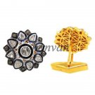 Vintage Look 1.70CT Polky Rose Cut Diamond Silver Cufflinks Men Jewelry CSJ17317