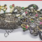 Vintage Antique Look 3.80C Rose Cut Diamond 925 Silver Brooch Pin Jewelry CSJ264