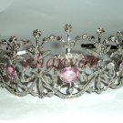 Royal Victorian INSP 10.35CT Rose Cut Diamond 925 Silver Ruby Tiara Crown @CSJ22