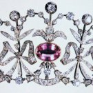 Royal Antique Style 10.35CT Rose Cut Diamond 925 Silver Ruby Tiara Crown CSJ21