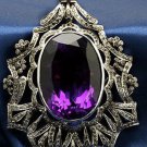 Victorian Handmade 3.10 Ctw Rose Cut Diamond 925 Sterling Silver Antique Brooch