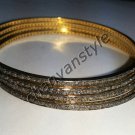 Victorian Inspire 8.15Ct Rose Cut .925 Silver 4 Pcs Antique Look Bracelet CSJ217