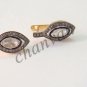 Vintage Victorian Antique 1.00Ct Rose Cut/Polky Diamond Silver Stud Earring CSJ