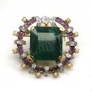 Victorian/Vintage/Antique Look 0.80Ct Rose Cut Diamond 925 Silver Brooch CSJ 197